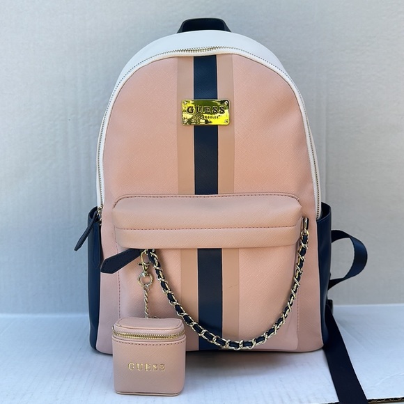 New GUESS Ella Faux-Leather Backpack - Picture 1 of 10